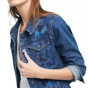 Pilcro and the Letterpress for Anthropologie Embroidered Denim Jacket